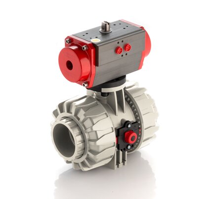 VKDOM/CP DA - pneumatically actuated DUAL BLOCK® 2-way ball valve