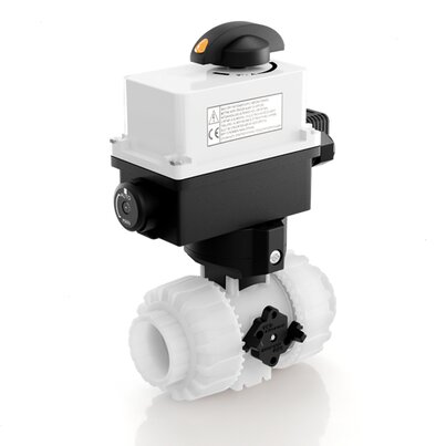 VKRDF/CE 24 V AC/DC 4-20 mA - electrically actuated DUAL BLOCK® regulating ball valve