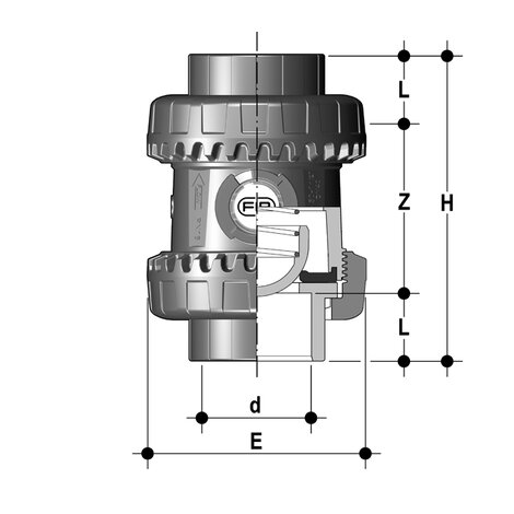 SSEIV/A316 - Easyfit True Union ball and spring check valve DN 10:50