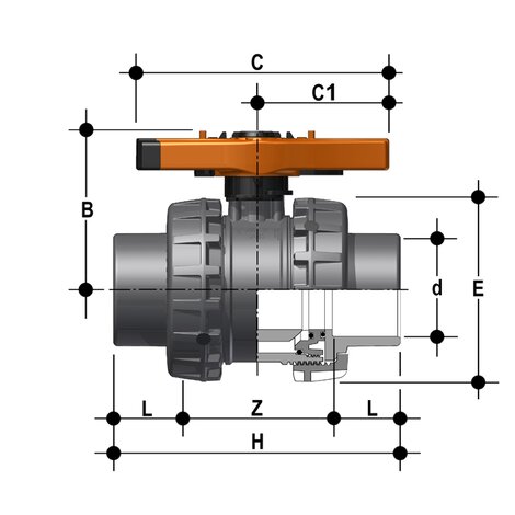 VXEJV - Easyfit 2-way ball valve