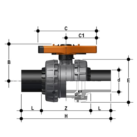 VXEBEV - Easyfit 2-way ball valve