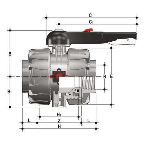 VKDNC - DUAL BLOCK® 2-way ball valve DN 65:100