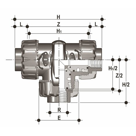 LKDFC - DUAL BLOCK® 3-way ball valve DN 10:50