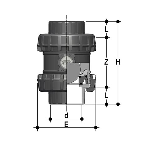 SXEAV - Easyfit True Union ball and spring check valve DN 65:100