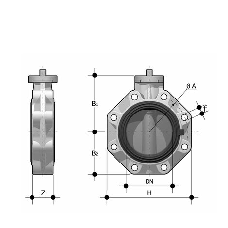 FKOF/FM /SF LUG ANSI - Butterfly valve DN 40:400