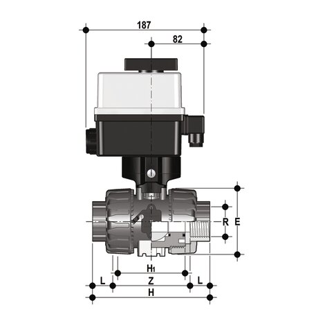 VKDNC/CE 24 V AC/DC - electrically actuated DUAL BLOCK® 2-way ball valve