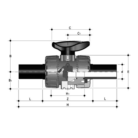 VKDBEM - DUAL BLOCK® 2-way ball valve DN 10:50