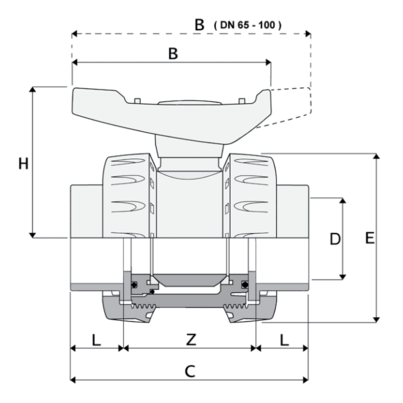 LKDAV - DUAL BLOCK® 3-way ball valve