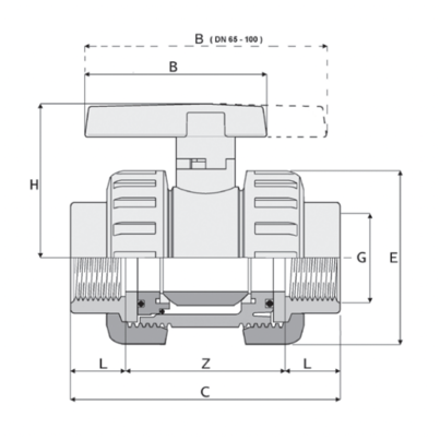 LKDAV - DUAL BLOCK® 3-way ball valve