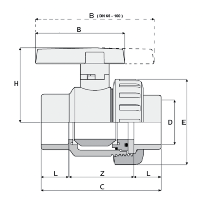 LKDAV - DUAL BLOCK® 3-way ball valve