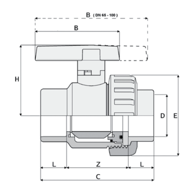 LKDAV - DUAL BLOCK® 3-way ball valve