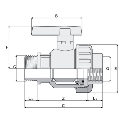 LKDAV - DUAL BLOCK® 3-way ball valve