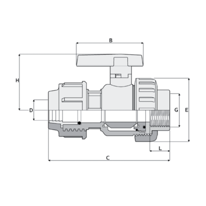 LKDAV - DUAL BLOCK® 3-way ball valve