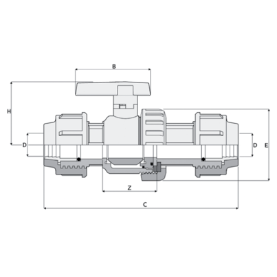 LKDAV - DUAL BLOCK® 3-way ball valve