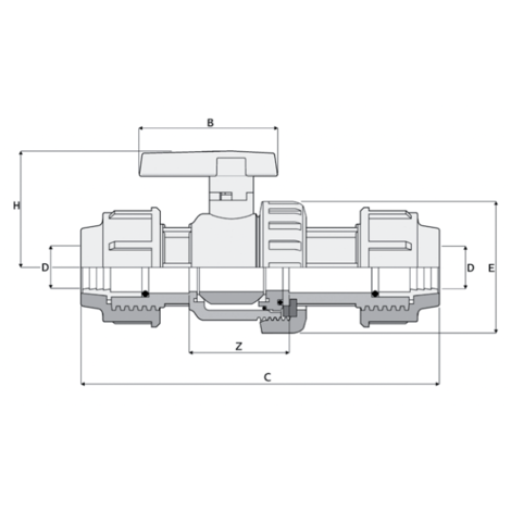LKDAV - DUAL BLOCK® 3-way ball valve LKDAV - DUAL BLOCK® 3-way ball valve
