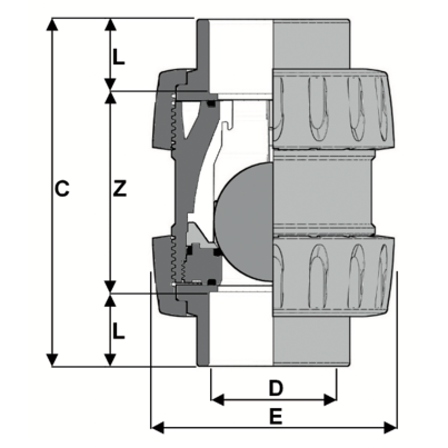 LKDAV - DUAL BLOCK® 3-way ball valve
