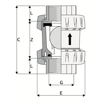 LKDAV - DUAL BLOCK® 3-way ball valve