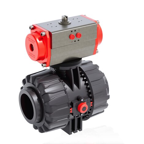 VKDAV/CP NC - pneumatically actuated DUAL BLOCK® 2-way ball valve