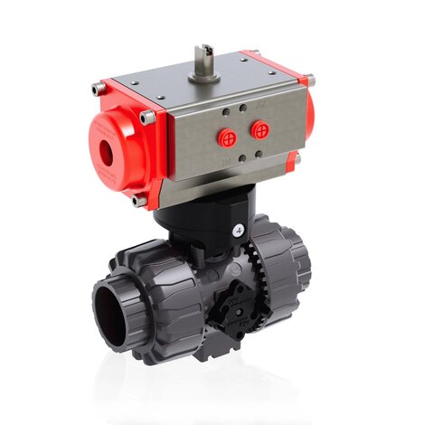 VKDIV/CP NC - pneumatically actuated DUAL BLOCK® 2-way ball valve