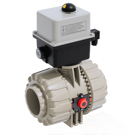 VKDIM/CE 90-240 V AC - electrically actuated DUAL BLOCK® 2-way ball valve