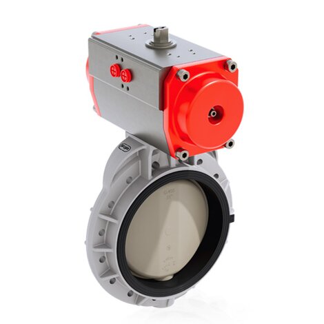 FKOM/CP DA DN 350-400 - pneumatically actuated butterfly valve