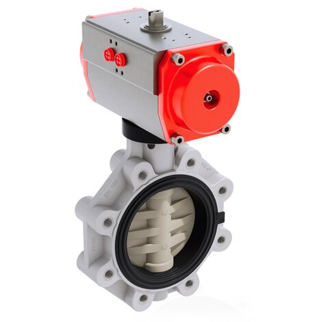 FKOM/CP NC LUG ISO-DIN DN 80-200 - pneumatically actuated butterfly valve