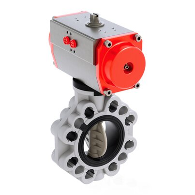 FKOM/CP NO DN 80-200 - pneumatically actuated butterfly valve 
