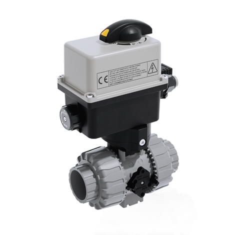 VKDIC/CE 24 V AC/DC - electrically actuated DUAL BLOCK® 2-way ball valve