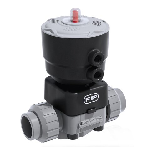 DKUIC/CP NO - pneumatically actuated 2-way diaphragm valve PN 10 DN 15:65