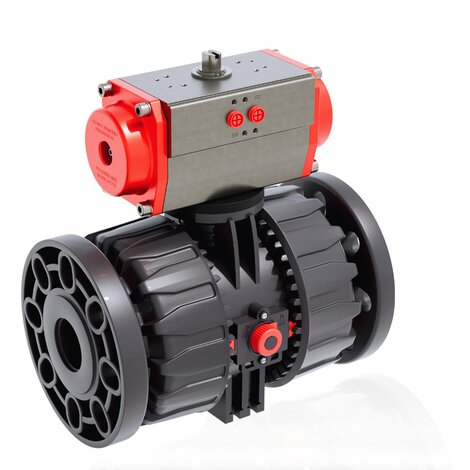 VKDOV/CP DA - pneumatically actuated DUAL BLOCK® 2-way ball valve