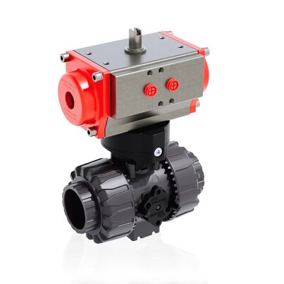 VKDLV/CP NC - pneumatically actuated DUAL BLOCK® 2-way ball valve