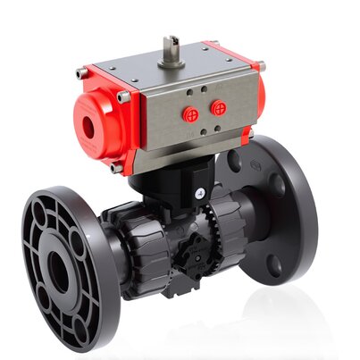 VKDOAV/CP NC - pneumatically actuated DUAL BLOCK® 2-way ball valve