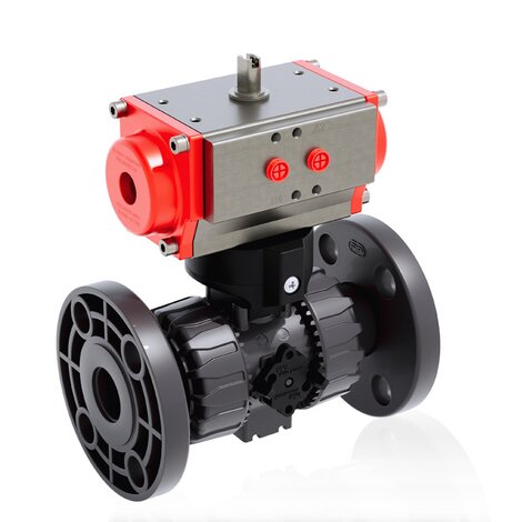 VKDOV/CP NC - pneumatically actuated DUAL BLOCK® 2-way ball valve