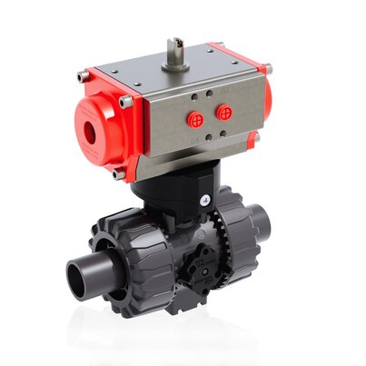 VKDDV/CP NO - pneumatically actuated DUAL BLOCK® 2-way ball valve