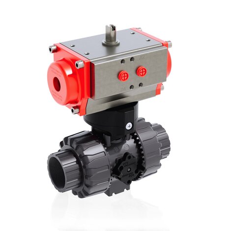 VKDFV/CP NC - pneumatically actuated DUAL BLOCK® 2-way ball valve