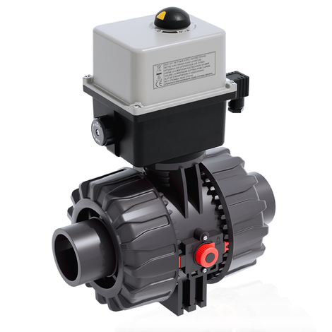 VKDDV/CE 90-240 V AC - electrically actuated DUAL BLOCK® 2-way ball valve