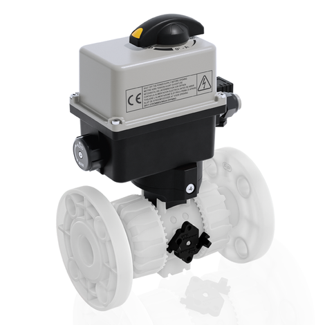VKDOF/CE 90-240 V AC - electrically actuated DUAL BLOCK® 2-way ball valve