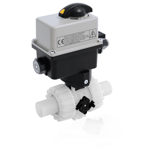 VKDBF/CE 24 V AC/DC - electrically actuated DUAL BLOCK® 2-way ball valve