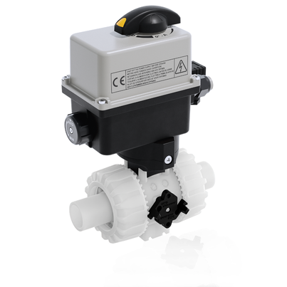 VKDDF/CE 90-240 V AC - electrically actuated DUAL BLOCK® 2-way ball valve