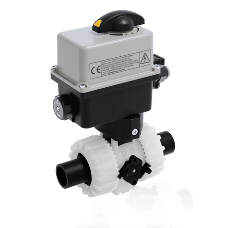 VKRBF/CE 90-240 V AC 4-20 mA - electrically actuated DUAL BLOCK® regulating ball valve