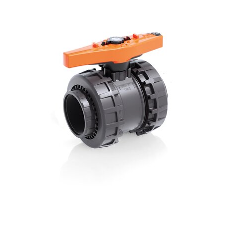Render della valvola a sfera a 2 vie Easyfit VXENV - DN 65:100 in PVC-U